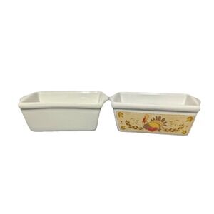 Thanksgiving Mini Loaf Ceramic Pan Baking Dish - Set of 2